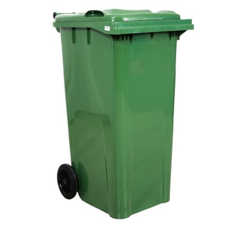 Plastik Çöp Konteyneri 240 Litre Yeşil -PÇK-240Y