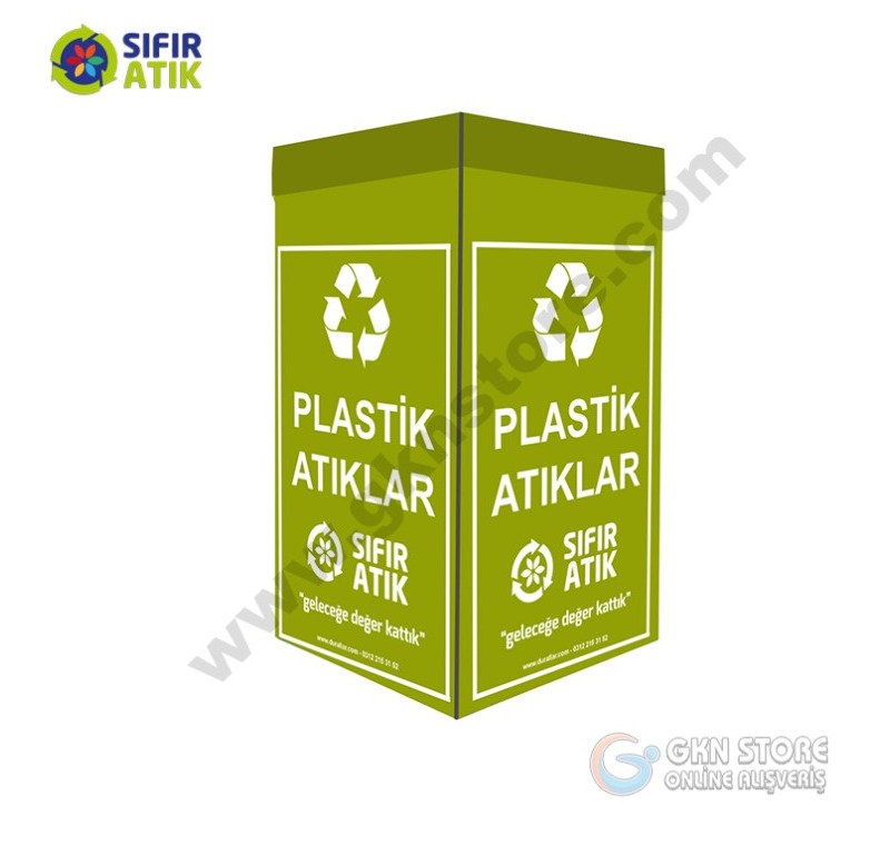 Plastik Koli Plastik Sıfır Atık Kutusu -Plastik Atık Kutusu SARI